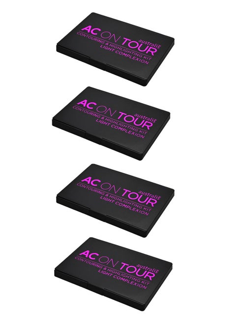 Pack Of 4 - AC On Tour Contour Highlight Palette LIGHT Complexion
