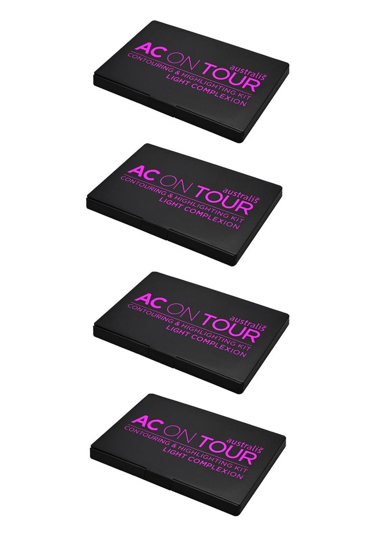 Pack Of 4 - AC On Tour Contour Highlight Palette LIGHT Complexion