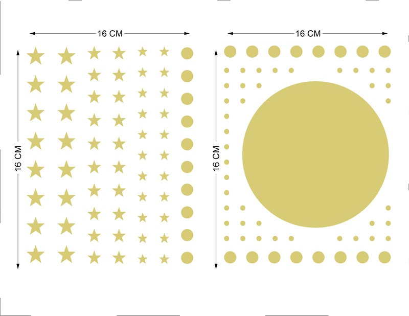 DreamKraft Star & Moon Night Glow Wall Sticker (2 Sheet, Neon, 114 PC) - Image 5