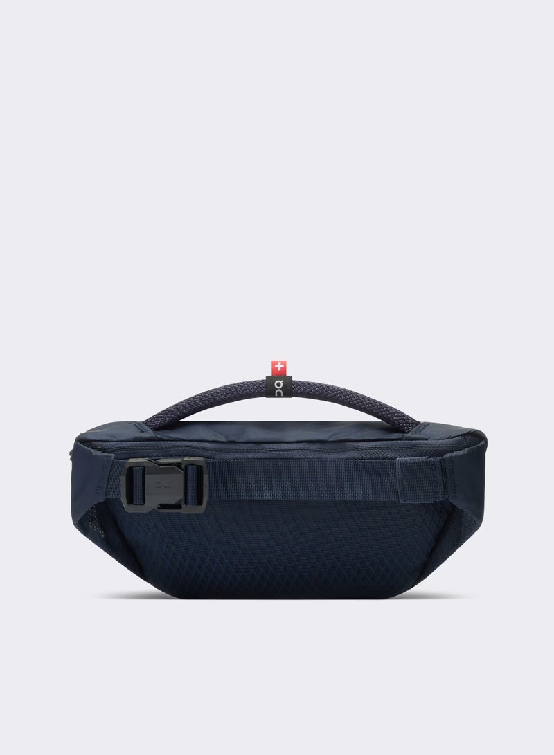 On Running ON  Lightweight Running Waist Bag 2L for Men & Women, Ultra-Light Water-Resistant Nylon Ripstop Belt Bag with Adjustable Strap, Reflective Details and Secure Zip Compartments, Navy-Blue - Image 2