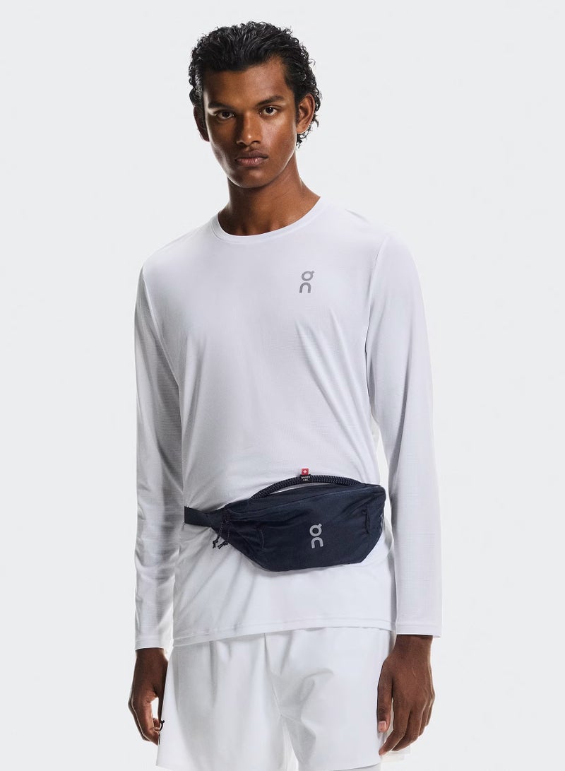 On Running ON  Lightweight Running Waist Bag 2L for Men & Women, Ultra-Light Water-Resistant Nylon Ripstop Belt Bag with Adjustable Strap, Reflective Details and Secure Zip Compartments, Navy-Blue - Image 4