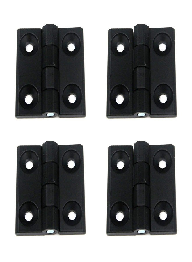 Karcy Hinge Zinc Alloy Door Frame Hinges Black Square Hinge 2.3x2.3x0.5"(LxWxH) Set of 4 - Image 1