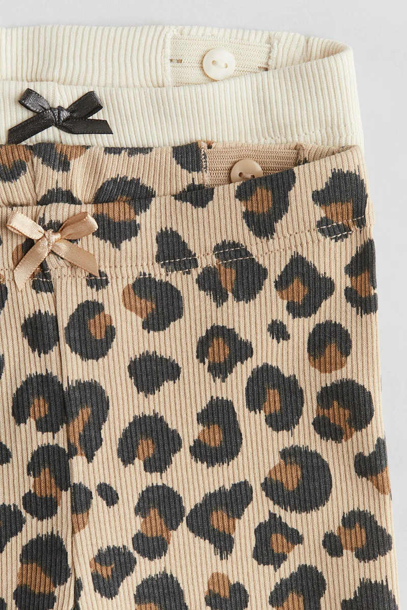 اتش اند ام لغينغز من القطن المرن - عبوة من قطعتين