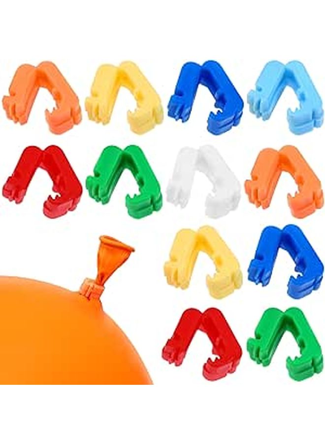 100 Pcs Plastic Balloon Clips And Ties For Sealing Birthday Wedding Festival Decorations - Image 1