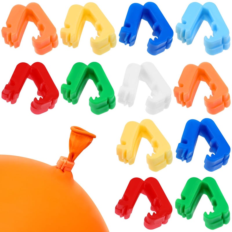 100 Pcs Plastic Balloon Clips And Ties For Sealing Birthday Wedding Festival Decorations - Image 2