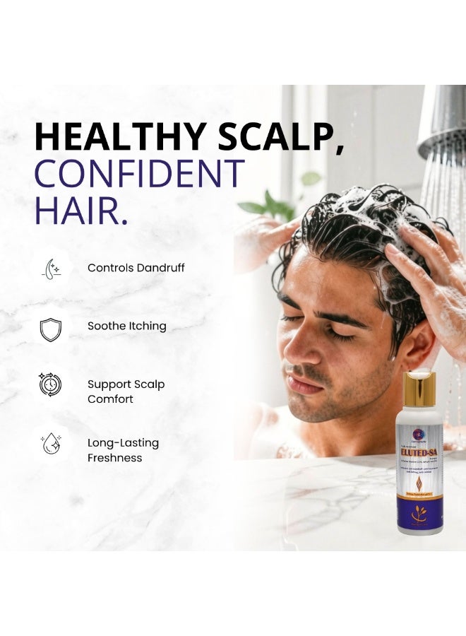 Derresthetic Eluted-SA Anti-Dandruff Shampoo 120 ml – Ciclopirox Olamine & Salicylic Acid - Image 2