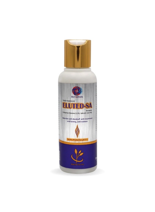 Derresthetic Eluted-SA Anti-Dandruff Shampoo 120 ml – Ciclopirox Olamine & Salicylic Acid - Image 1