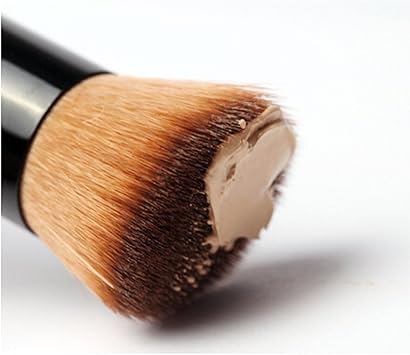 LyDia Flat Angled Wooden Handle BlusherFace PowderLiquid FoundationFace Contour Makeup Brush - Image 3