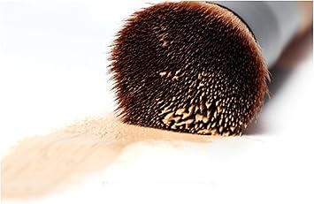 LyDia Flat Angled Wooden Handle BlusherFace PowderLiquid FoundationFace Contour Makeup Brush - Image 4