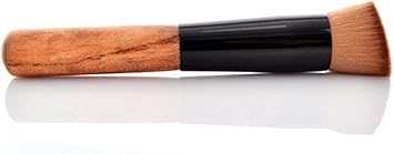 LyDia Flat Angled Wooden Handle BlusherFace PowderLiquid FoundationFace Contour Makeup Brush - Image 5