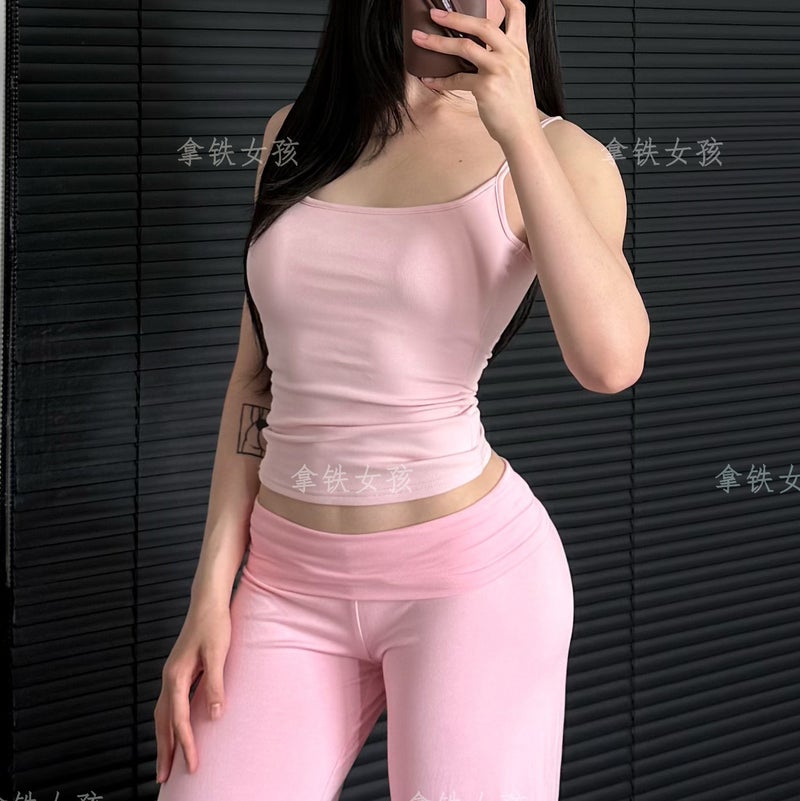Women's Cotton Cami with Built-in Pads - Image 3