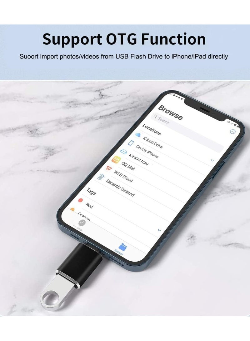 فيرست برو محول لايتنينغ إلى USB للكاميرا، كابل USB 3.0 OTG متوافق مع iPhone/iPad لتوصيل قارئ الذاكرة، فلاش USB، U Disk، لوحة المفاتيح، الماوس، الهَب، MIDI، توصيل وتشغيل، لون أسود، قطعة واحدة - Image 2