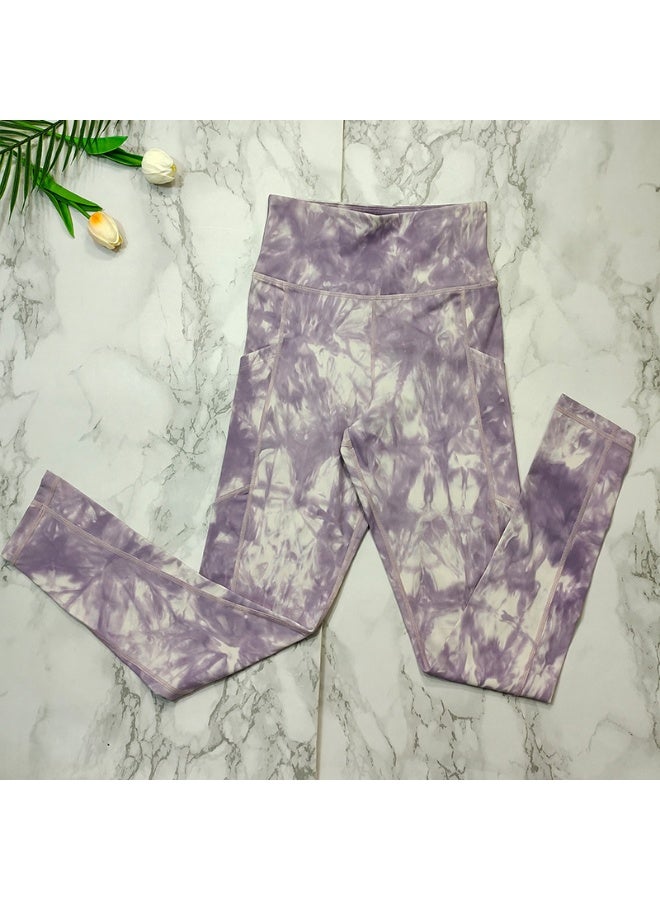 عام التعادل صبغ الرياضة طماق النساء اليوغا السراويل مع جيوب - Image 2