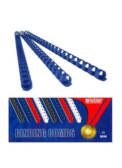 PARTNER 100-Piece Binding Combs 16mm Blue  - Image 1