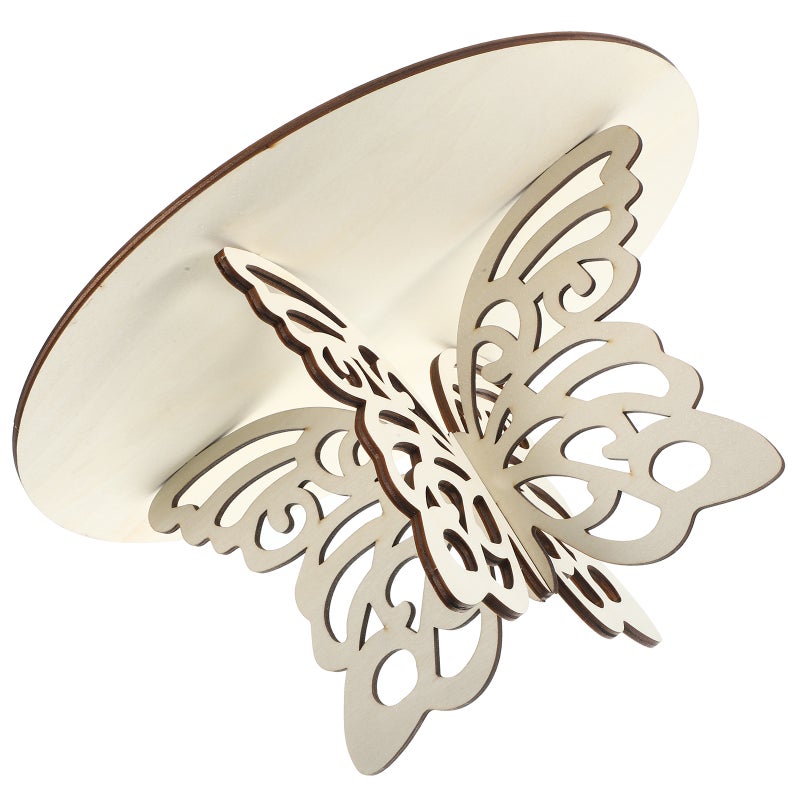Butterfly Wood Cake Stand Wedding Baby Shower Birthday Rustic Table Centerpiece Decor - Image 4