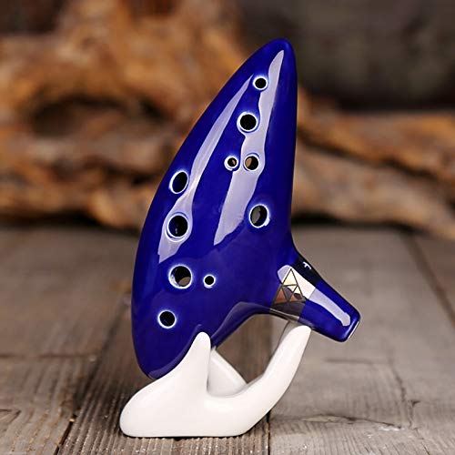 amiciSound 12 Hole Ocarina Alto C Key Flute Folk Musical Instrument with Ceramic Hand Shaped Mount and Music Sheet(Ocarina for Beginners) - Image 3