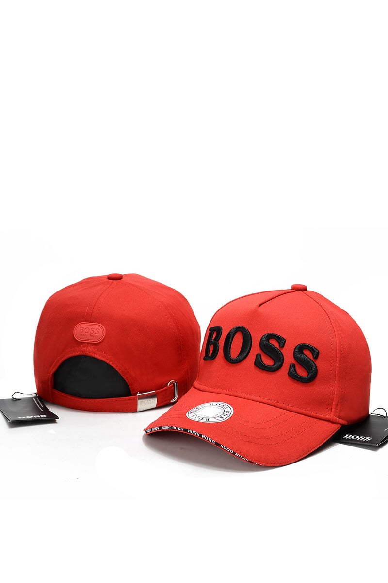 BOSS Red - Black Color - Block Embroidered Baseball Cap