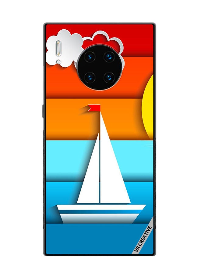 VR CREATIVE Protective Case Cover For Huawei Mate 30 Pro Boat Design Multicolour - Image 1