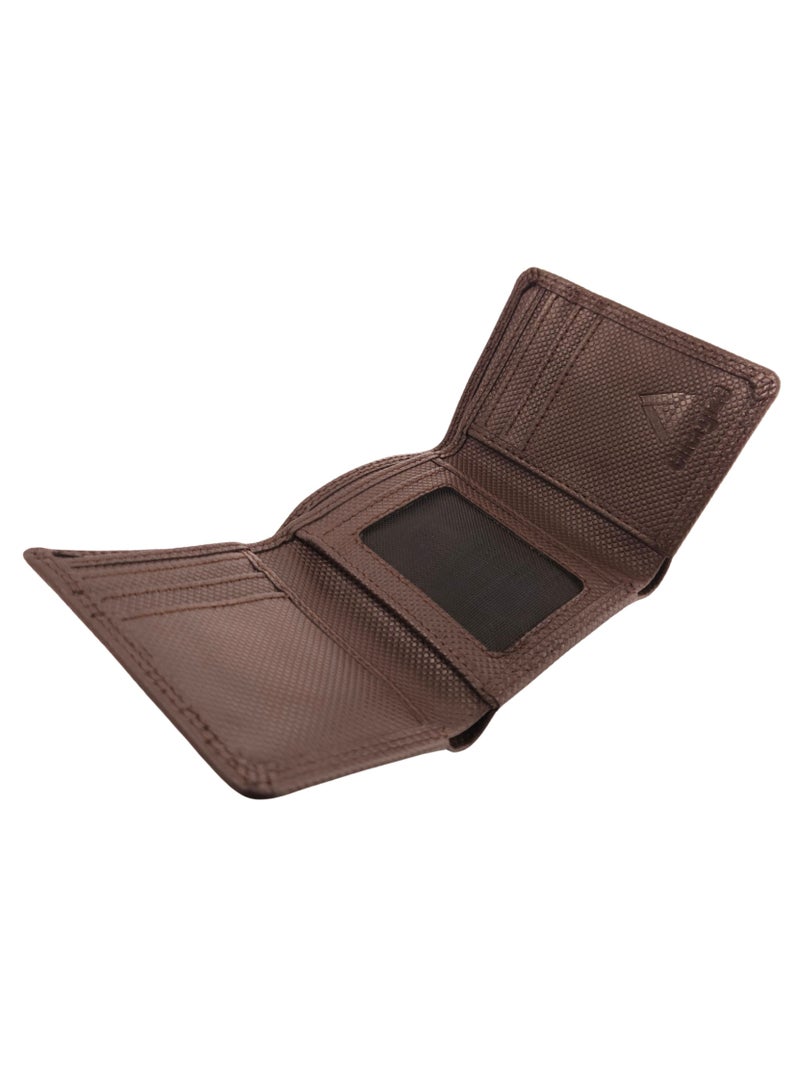 Native Comfort Tri-Fold Genuine Leather Wallet for Men, Premium Leather Material with Versatile Compartment, Ideal for Traveling & Daily Use, Perfect Gift for Any Occasion- Chocolate - Image 1