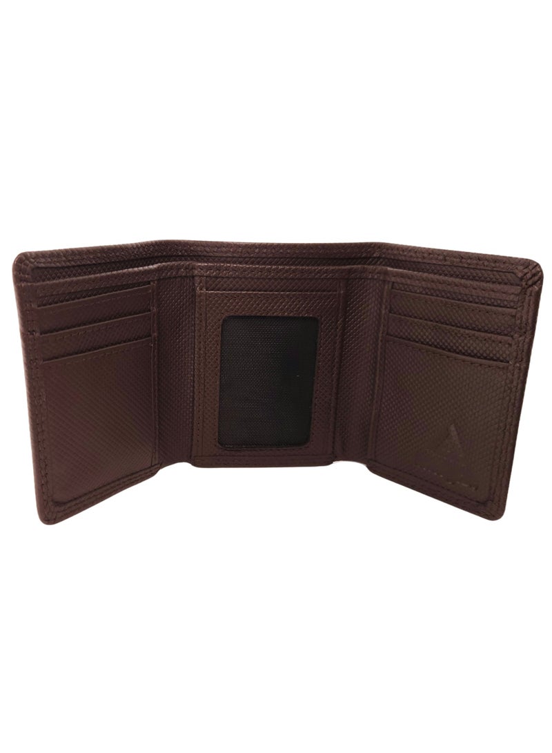 Native Comfort Tri-Fold Genuine Leather Wallet for Men, Premium Leather Material with Versatile Compartment, Ideal for Traveling & Daily Use, Perfect Gift for Any Occasion- Chocolate - Image 2