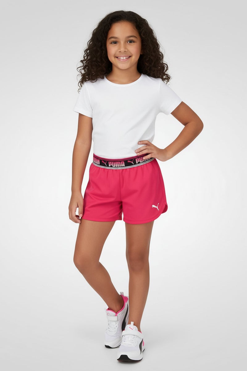 PUMA Kids Girl Sportswear Fit Training Shorts, Pink - Image 1