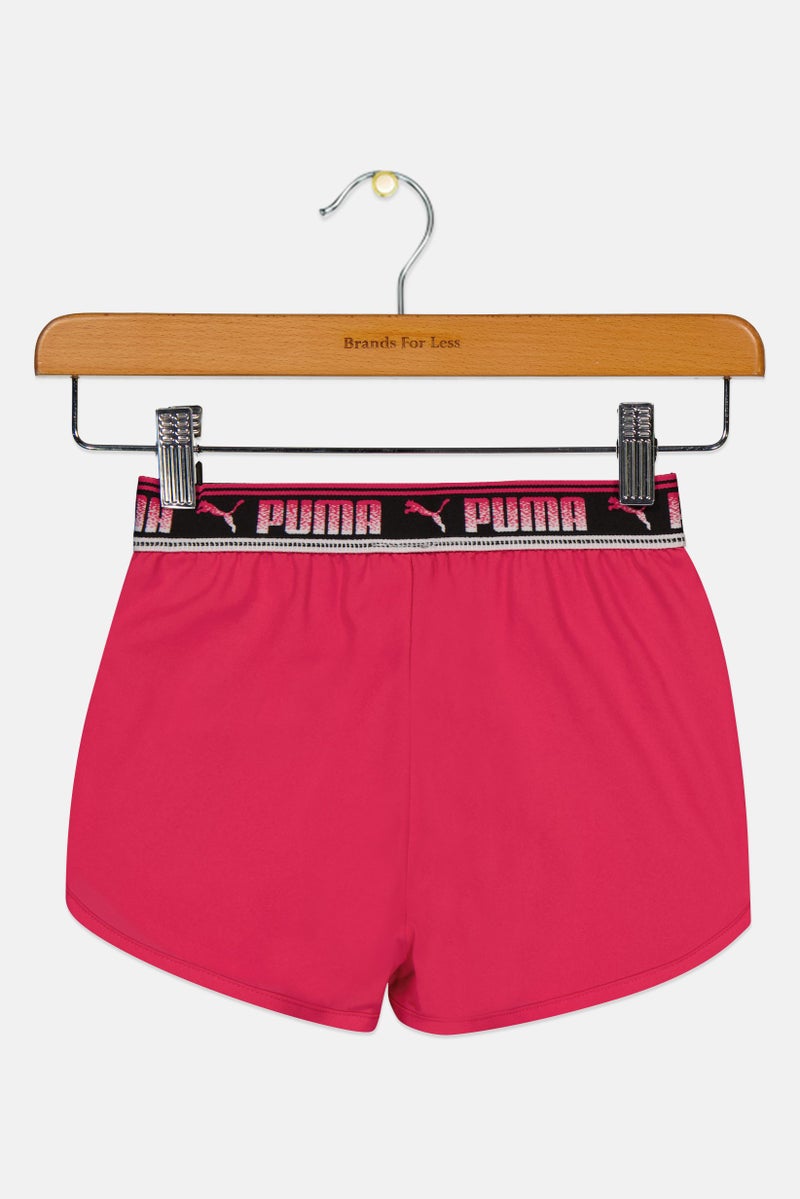 PUMA Kids Girl Sportswear Fit Training Shorts, Pink - Image 3