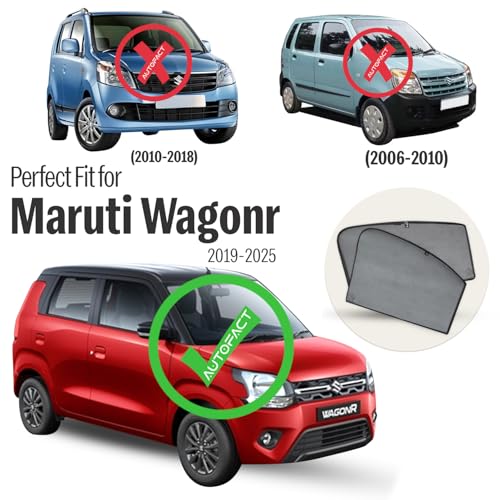 Autofact Car Sunshades for Maruti Wagonr/Wagon R (2019 to 2025), UV Protection, Useful Car Accessories, Custom fit Sun Shades for Side Windows, Set of 4 - Image 2