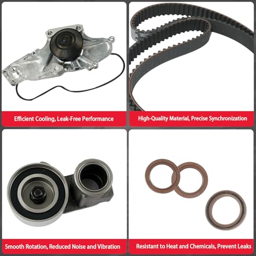 CYTROBE TKH002 Timing Belt Kit with Water Pump Compatible with 03-18 Honda Accord Crosstour Pilot Odyssey Ridgeline, Acura MDX RDX RL TL TSX ZDX, Saturn Vue 3.0L 3.2L 3.5L 3.7L Replaces TCKWP329 19200-RDV-J01 - Image 5