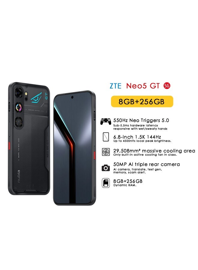 Neo 5 GT Dual SIM Phantom Black 8GB+12GB RAM 256GB 5G - International Version