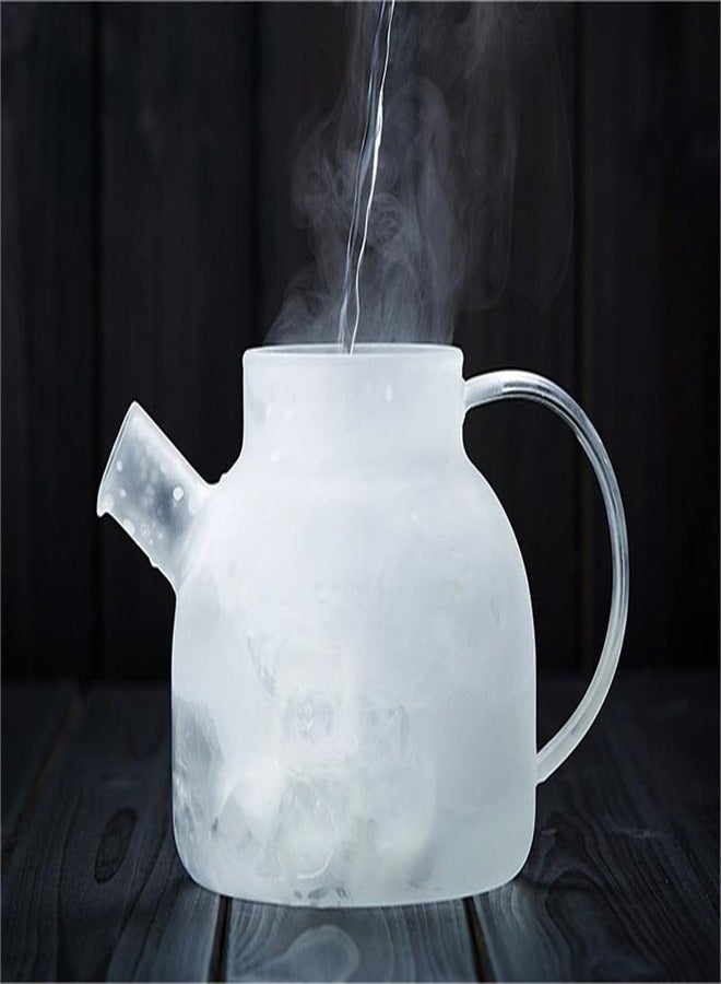 Bukela High Borosilicate Glass Bamboo Lid Cold Water Kettle Household High Temperature Resistant Teapot - Image 3