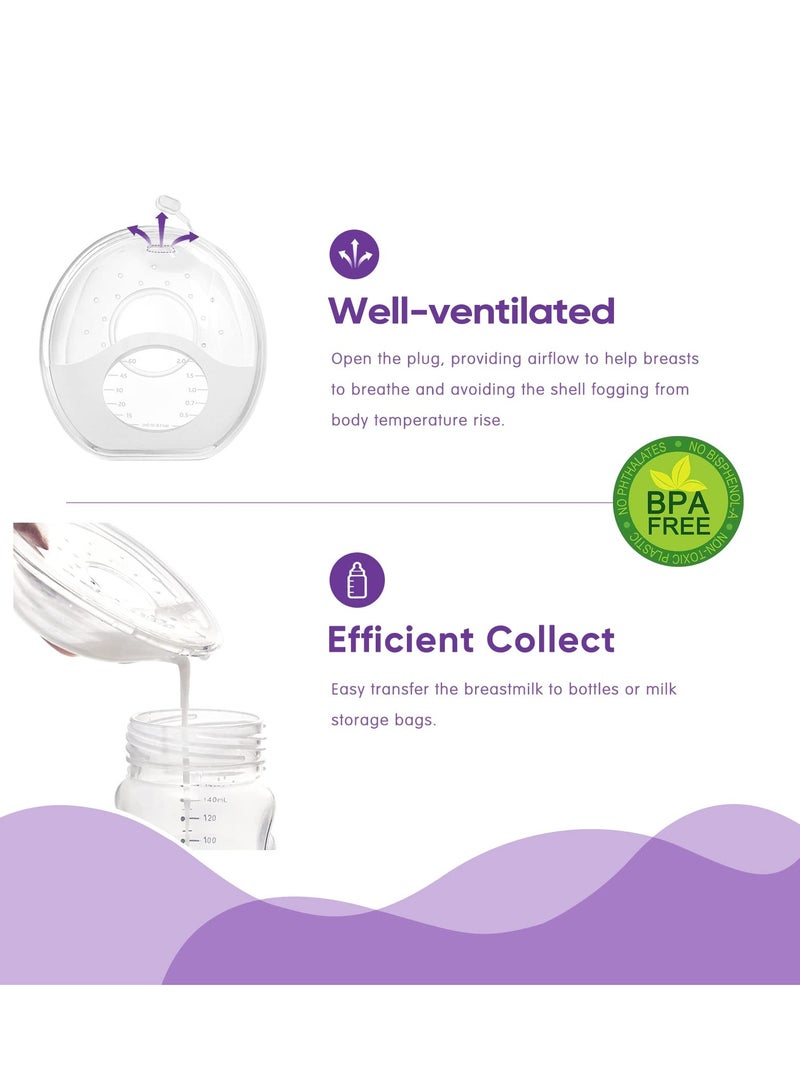 دوكو نموذج جديد من سيليكون قذيفة الثدي والحليب الماسك لتجميع الرضاعة الطبيعية (2 في 1) حماية الحلمات المتشققة ، المؤلمة ، المحتضرة أثناء التمريض أو الضخ أثناء النهار - Image 3