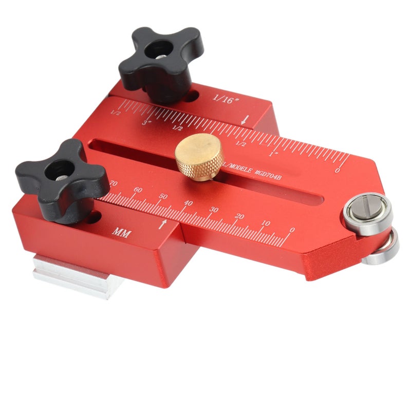 Thin Rip Jig: Solid Aluminum Alloy Roller Design - Corrosion Resistant Wear-Resistant Table Saw Guide for 3/4 x 3/8in Miter Slots, 19mm 30mm T Tracks, Table Saws Milling Tables Band Saws - Image 2