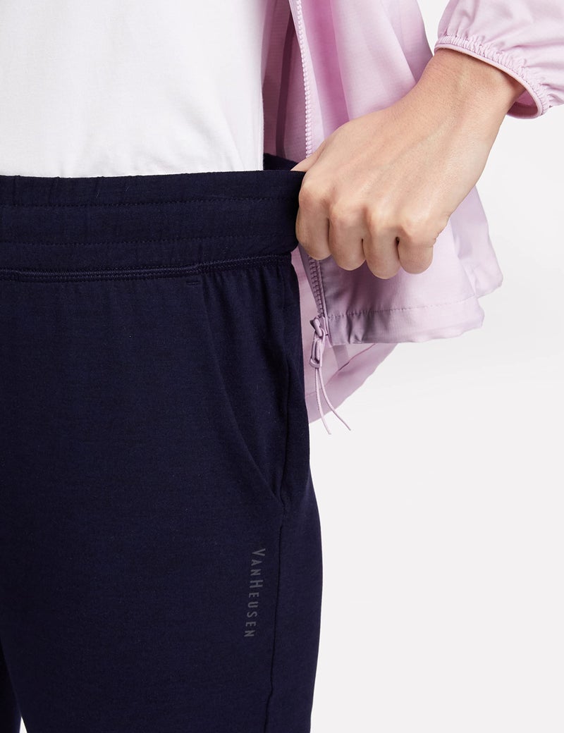 Van Heusen Athleisure Women Relaxed Fit Joggers - Polyester Spandex - Wicking, Super Soft, Reflective Trim_66303_Navy_XL - Image 5