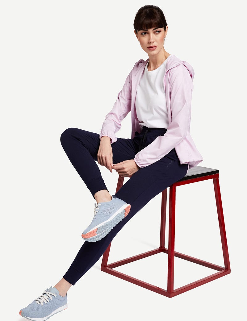 Van Heusen Athleisure Women Relaxed Fit Joggers - Polyester Spandex - Wicking, Super Soft, Reflective Trim_66303_Navy_XL - Image 2