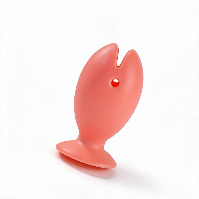 Silicone Toothbrush Holder: Food-Grade Silicone, Dust-Proof Enclosed Design - No-Drill Suction Cup Wall Mount, Playful Cartoon Fish Style for Bathroom Kitchen Travel & Kids' Bathroom - Image 2