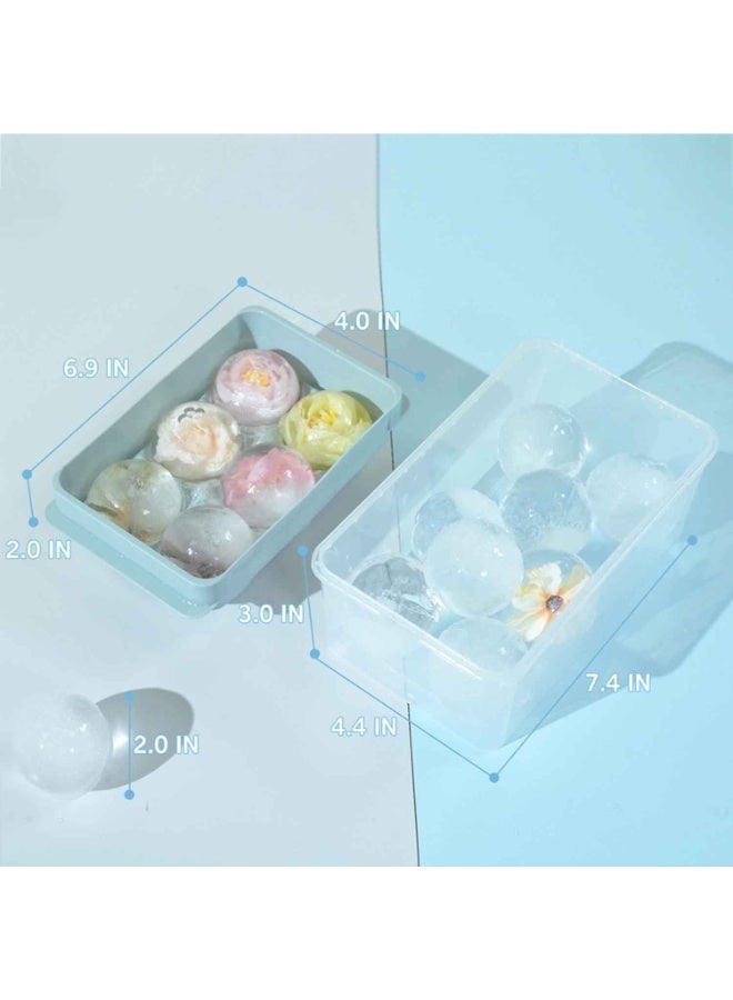 2 Pack,Large Ice Cube Molds, Big Round Ice Cube Trays for Freezer, Easy to Fill & Release,Summer Essentials - Image 2