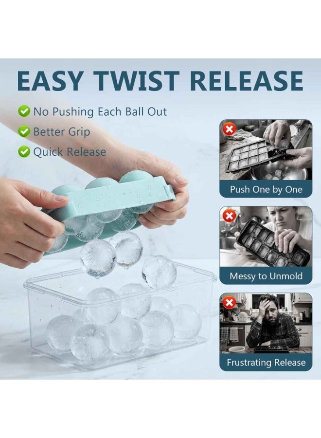 2 Pack,Large Ice Cube Molds, Big Round Ice Cube Trays for Freezer, Easy to Fill & Release,Summer Essentials - Image 5