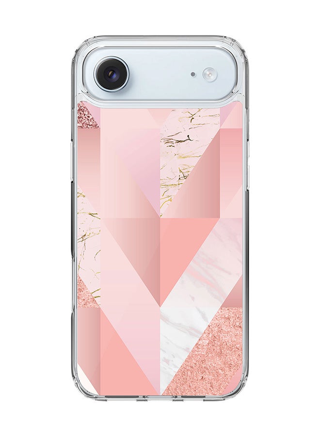 Stylizedd Classic Clear MagSafe Case for iPhone 17 Air , Hybrid Soft Case Flexible Edges Anti Drop TPU PC Gel Thin Transparent Cover [ Designed for iPhone 17 Air ] - Marble Pink Vintage
