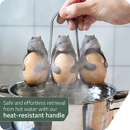 Peleg Design Eggbears 3-in-1 Cook, Store and Serve Egg Holder, Bear-Shaped Boiled Egg Cooker for Making Soft or Hard Boiled Eggs, Eggies, Holds 6 Eggs for Easy Cooking and Fridge Storage - Image 3