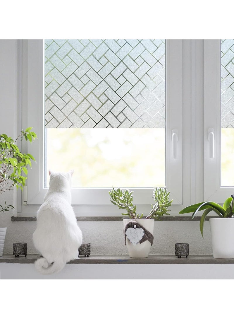 SYOSI - Total Blackout Window Film Light Sun Blocking Window Covering Darkening Privacy Heat Control Static Cling Removable No Glue Anti Glare Reflective Film for Home Bedroom - Image 1