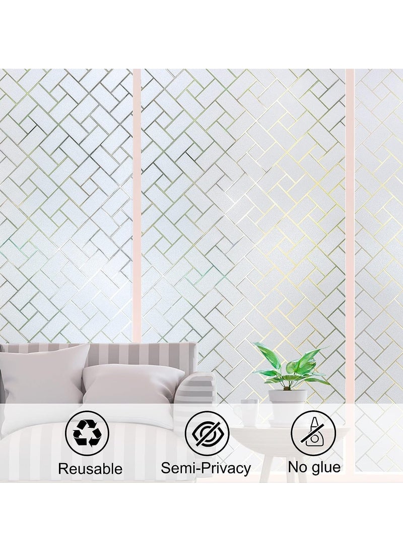 SYOSI - Total Blackout Window Film Light Sun Blocking Window Covering Darkening Privacy Heat Control Static Cling Removable No Glue Anti Glare Reflective Film for Home Bedroom - Image 1
