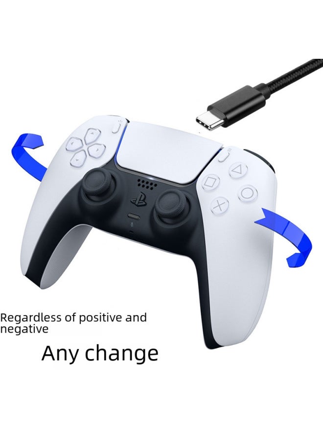 كابل شحن يد PS5، كابل بيانات بطول 3 أمتار، كابل شحن مضفر لـ Xbox Series S/X، كابل مضفر من النايلون - Image 2