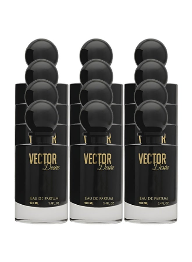 Vector 12 Pieces Vector Desire Perfume Black 100ml EDP - Image 1