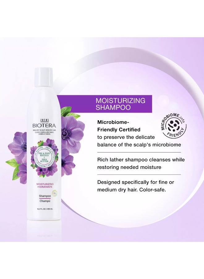 Biotera Moisturizing Shampoo Hydrates Moisturizes Dry Medium Fine Hair Microbiome Friendly Vegan Animal Test Free Paraben Free ColorSafe 152 Fl Oz - Image 4