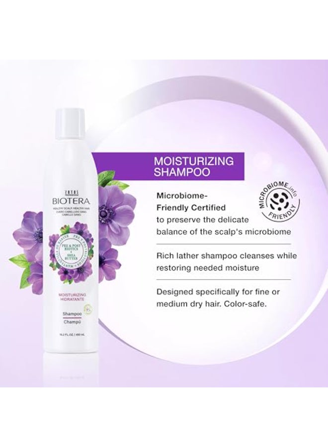 Biotera Moisturizing Shampoo Hydrates Moisturizes Dry Medium Fine Hair Microbiome Friendly Vegan Animal Test Free Paraben Free ColorSafe 152 Fl Oz - Image 3