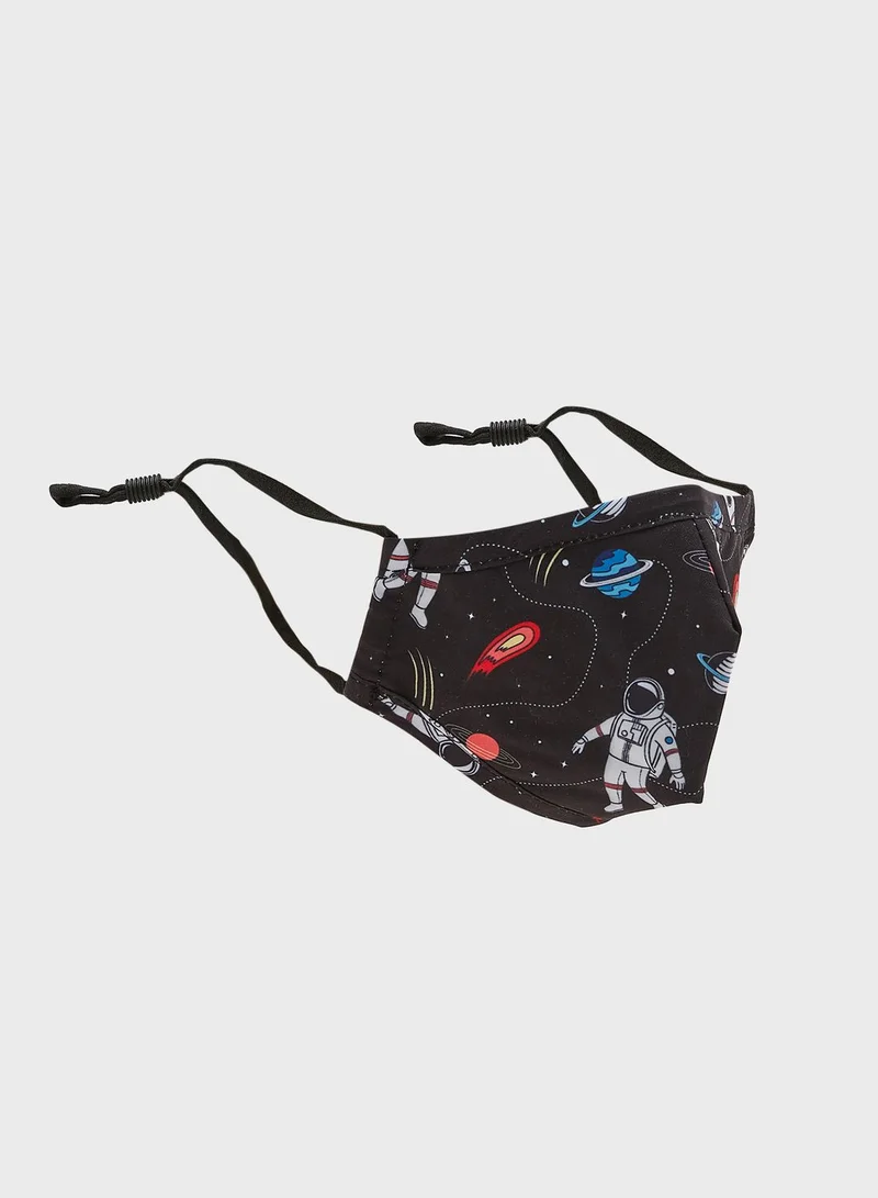 FAN MANIA Kids 2 Pack Printed Mask