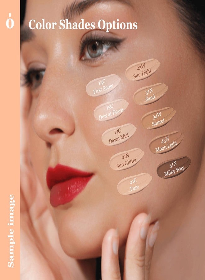 اون جريديانتس كريم أساس Skin Barrier Glow Cover Cushion، تغطية تدوم طوال اليوم، لمسة نهائية متألقة، خفيف الوزن، ملمس يشبه منتجات العناية بالبشرة، مكياج غير متكتل، كريم أساس كوري (#13C First Snow، 0.49 أونصة) - Image 5
