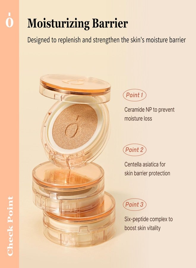 اون جريديانتس كريم أساس Skin Barrier Glow Cover Cushion، تغطية تدوم طوال اليوم، لمسة نهائية متألقة، خفيف الوزن، ملمس يشبه منتجات العناية بالبشرة، مكياج غير متكتل، كريم أساس كوري (#13C First Snow، 0.49 أونصة) - Image 3