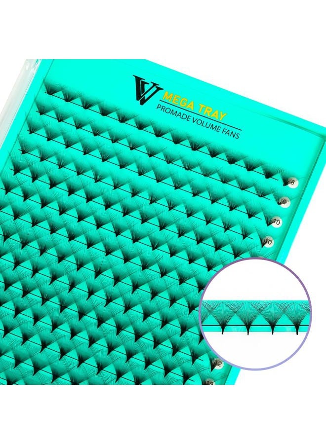 VAVALASH Premade Fans Eyelash Extensions 10D 12D 14D 16D 20D 24D 0.03 0.05 0.07 Thickness C/D Curl Middle Stem Heat Bonded Premade Fans Russian Volume Lash Extensions (30D-0.03-D-8-15mm) - Image 2