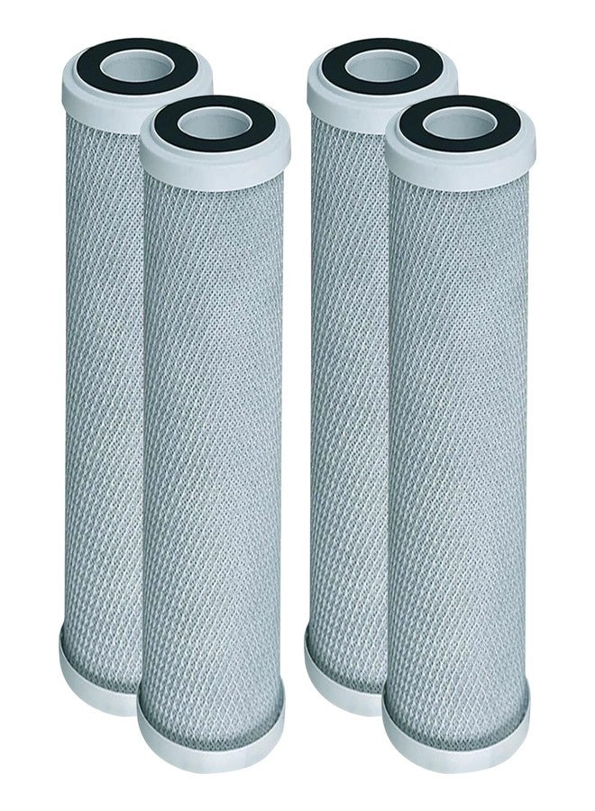 CFS - 4 Pack Radial Flow Carbon Water Filter Cartridges Compatible with CB3, GE FXUVC, FXULC, CBC-10 Models - Removes Bad Taste - Whole House Replacement Filter Cartridge - 0.5 Micron - 10" x 2.5" - Image 1